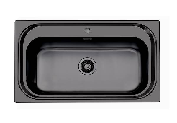 Einzelspüle S1000 Gun Metal, Edelstahlspülen