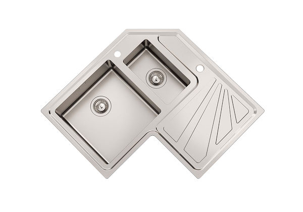 Eckspüle, Edelstahlspülen