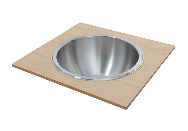 Satz Schüssel Ø30 cm mit Halterung aus Bambus, Zubehör und Ergänzungen