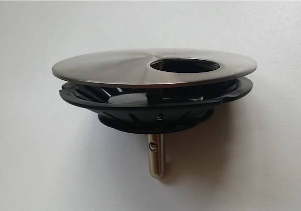 Space-Edelstahlstopfen mit Silikonkorb mit Bohrung für manuelle Abflüsse, Zubehör und Ergänzungen