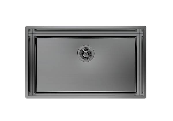 Spülbecken Quadra EVO Gun Metal, Edelstahlspülen