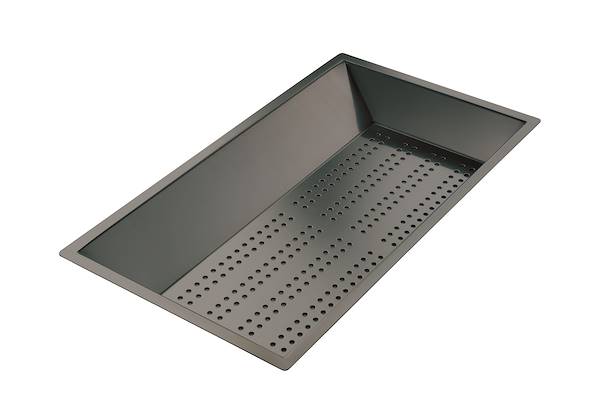 Perforierte Edelstahlwanne PVD Gun Metal, Zubehör und Ergänzungen