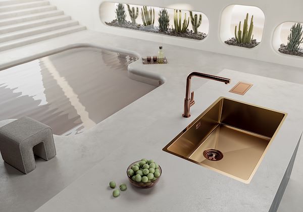 Spülbecken Quadra R12 Brandy Fumè