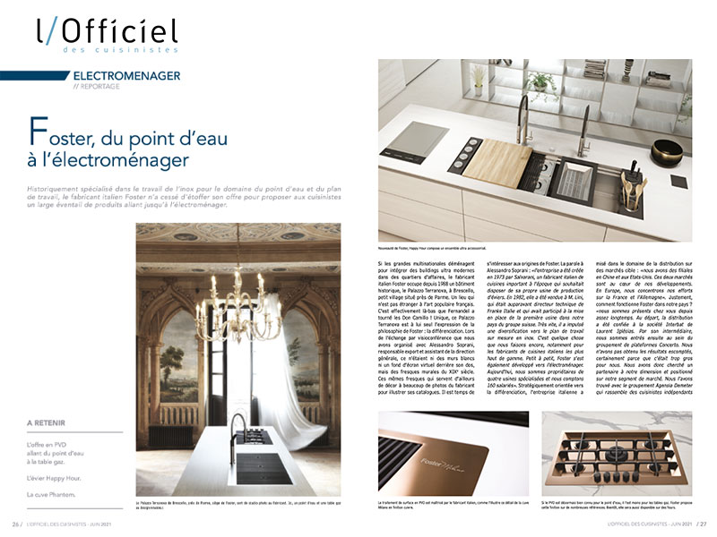 „L'Officiel des cuisinistes“ berichtet über Foster
