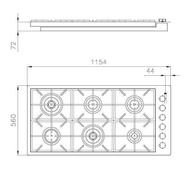 Kochfeld Foster Milano PVD Copper