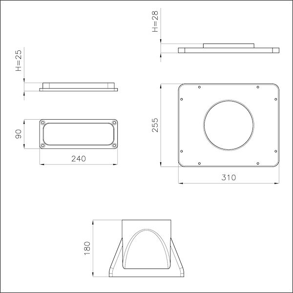 Installationssatz für ferngesteuerten Motor