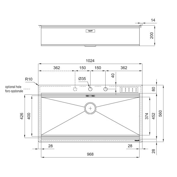 Spülbecken Foster Milano