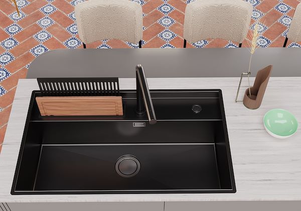 Spülbecken Galante Black Fumè