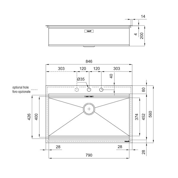 Spülbecken Foster Milano