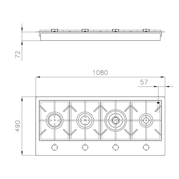 Kochfeld Foster Milano PVD Copper