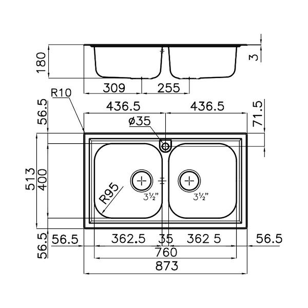 Spülbecken Foster Marine