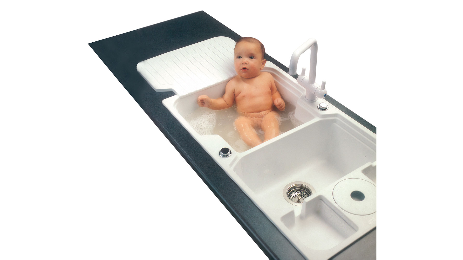 1989: Die Evolution der Spüle in verschiedenen Farben