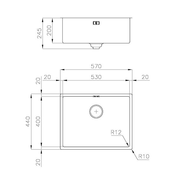 Becken Skin 530 Unterbau