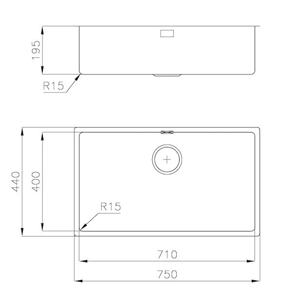 Spülbecken KE - R15 Vintage