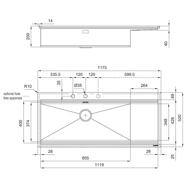 Spülbecken Milanello Workstation