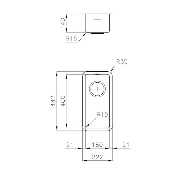 Spülbecken KE Gun Metal