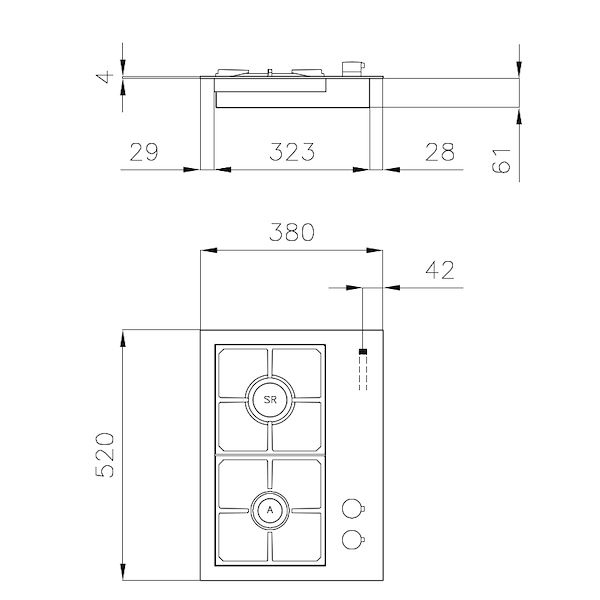 Kochfeld S4000 Domino