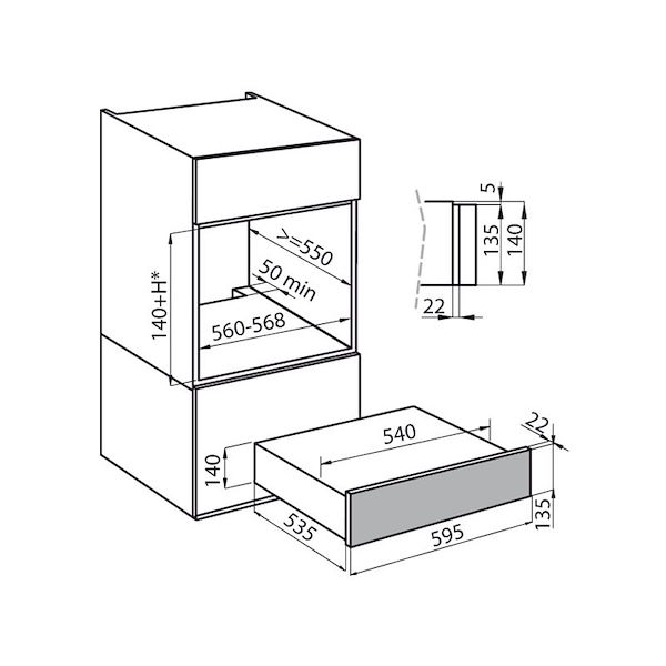 Wärmeschublade für Teller