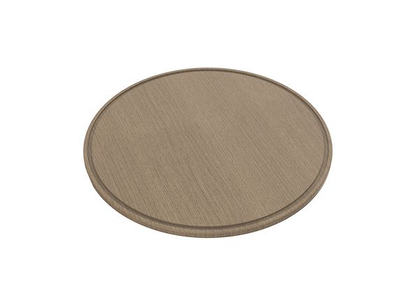Rundes Iroko-Schneidebrett