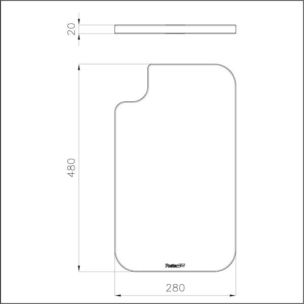 Schneidebrett aus Iroko-Holz