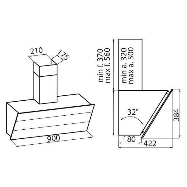 Dunstabzugshaube FL Slim white