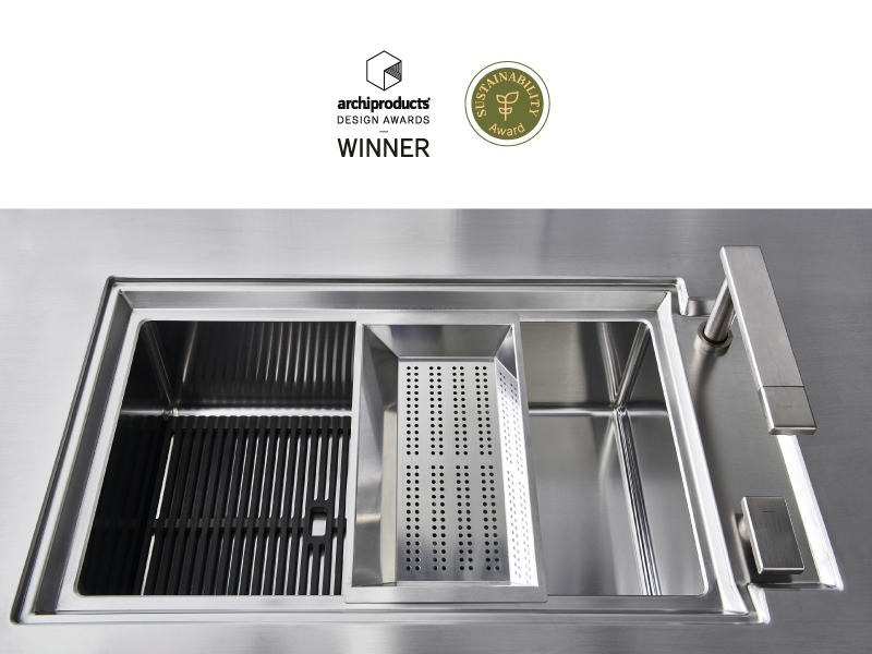 DAS SPÜLBECKEN OUTLINE GEWINNT DEN PREIS ARCHIPRODUCTS DESIGN AWARDS 2022