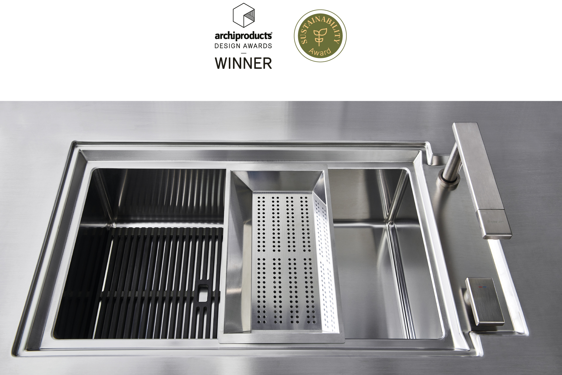 DAS SPÜLBECKEN OUTLINE GEWINNT DEN PREIS ARCHIPRODUCTS DESIGN AWARDS 2022