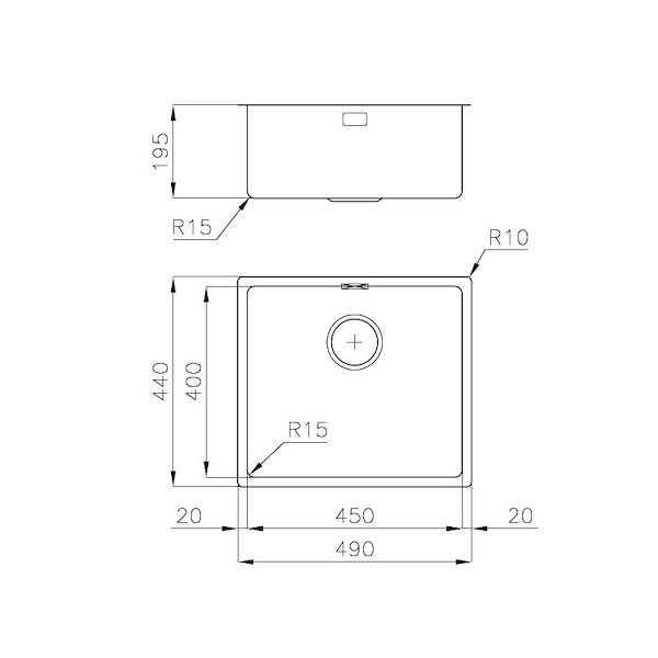 Spülbecken KE Aufliegend I Flächenbündig