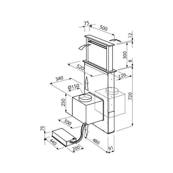 Dunstabzugshaube S4000 Domino Ghost