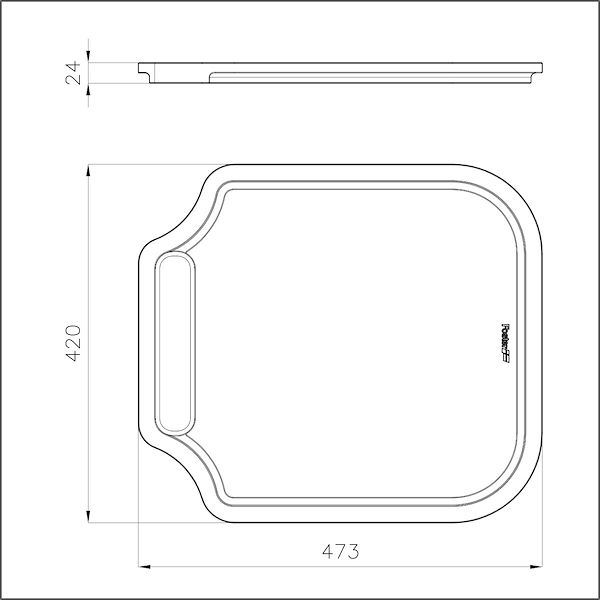 Schneidebrett aus Iroko-Holz