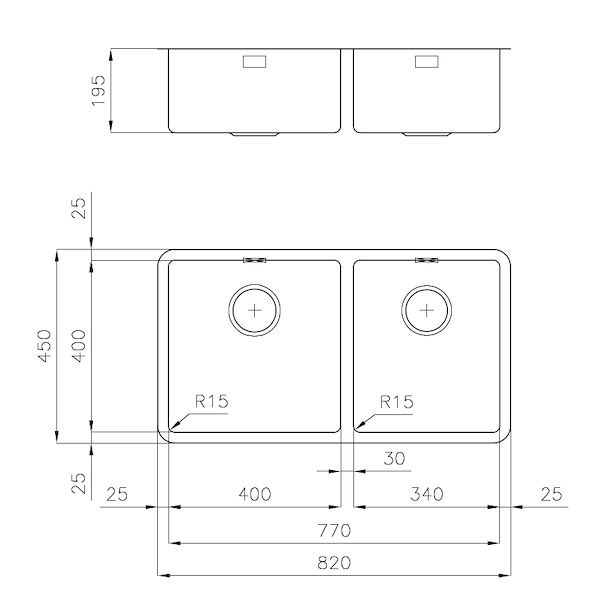 Spülbecken KE - R15