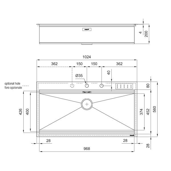 Spülbecken Foster Milano