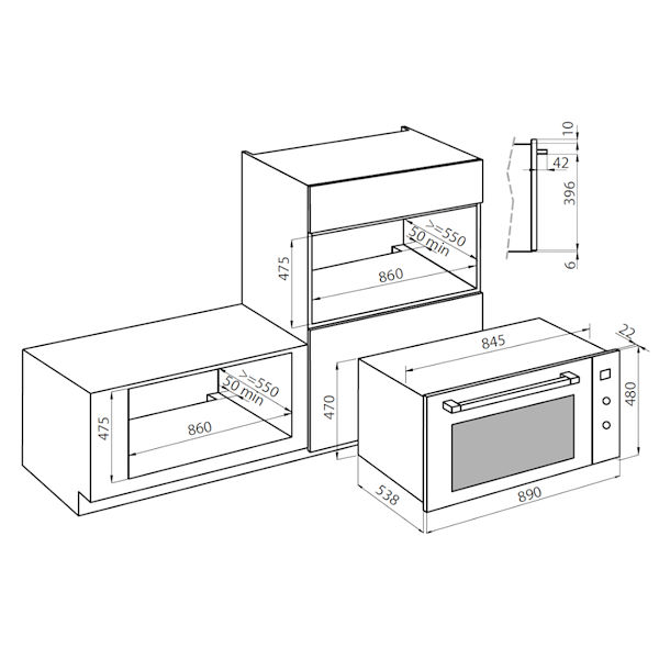 Backofen FL Gun Metal