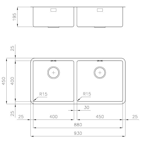 Spülbecken KE - R15