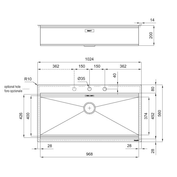 Spülbecken Foster Milano