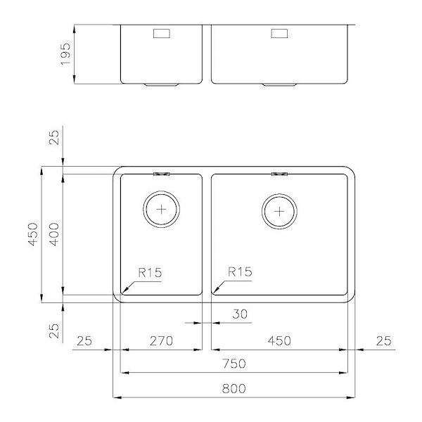Spülbecken KE - R15