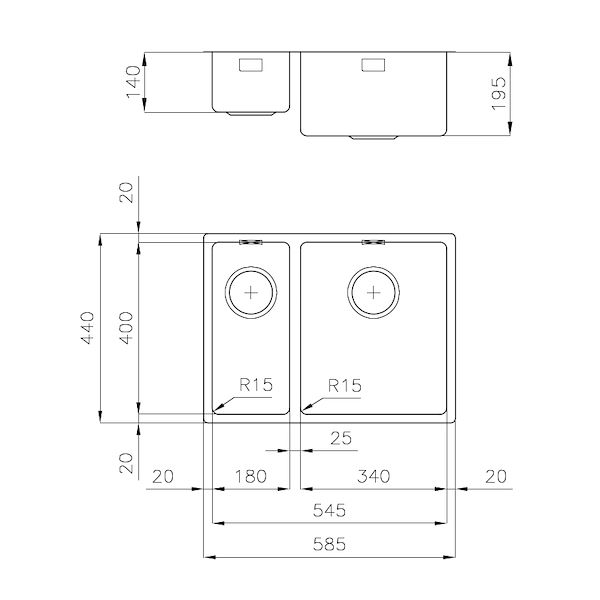 Spülbecken KE - R15