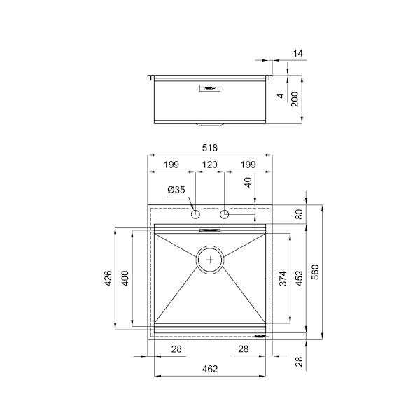 Spülbecken Foster Milano