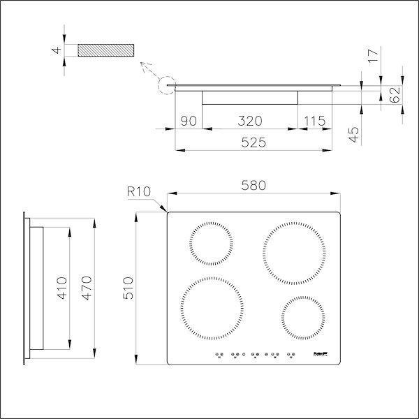 Kochfeld S1000 Induction
